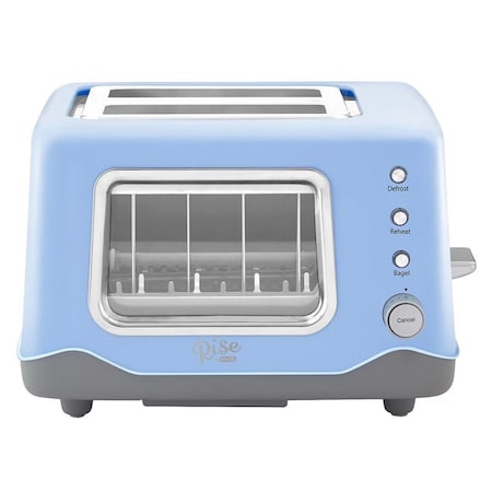 Rise By Dash Rise by Dash Metal Blue 2 slot Toaster 7.9 in. H X 12.2 in. W X 9.5 in. D RCVT200GBSK02